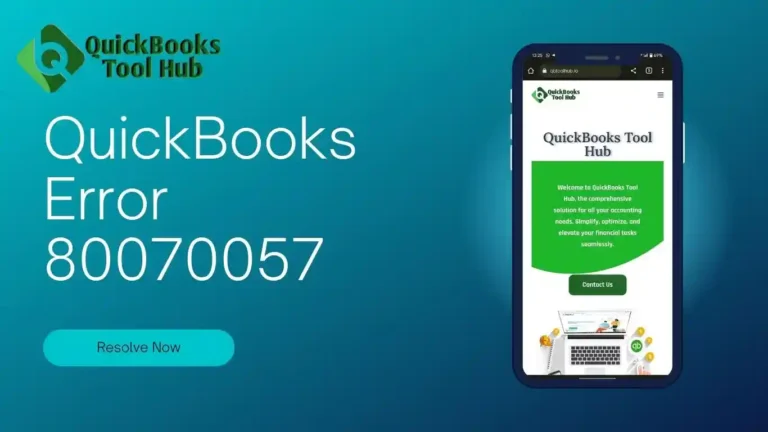 QuickBooks Error 80070057