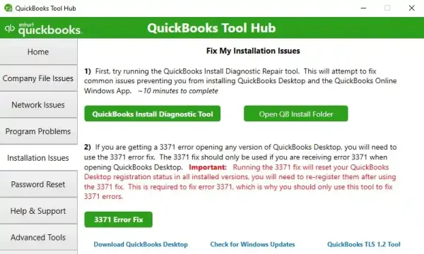 QuickBooks Install Diagnostic Tool